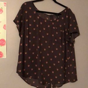 Fox patterned dress shirt